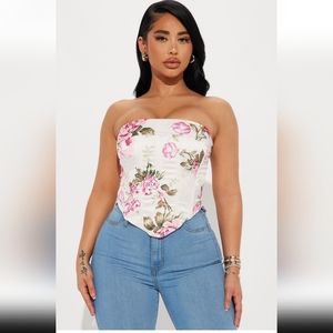 Floral corset top